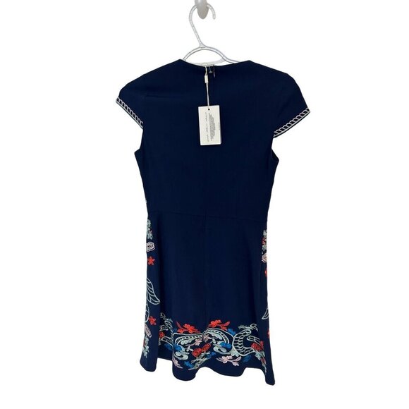 Anthropologie Foxiedox Sierra Embroidered Mini Dress Boho XS NWT - Picture 5 of 8